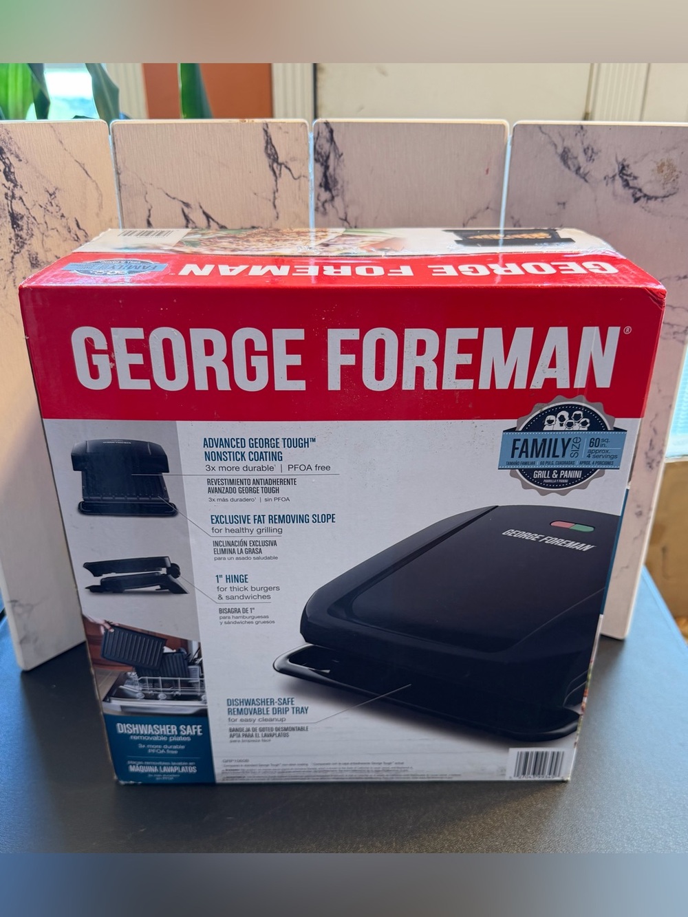 NIB George Foreman Family Size Grill & Panini Press